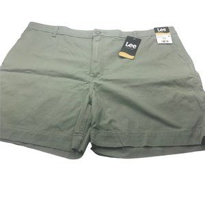 Lee Women's 20M Hi-Rise Regular Fit Deeplichengreen Utility Short New With Tags